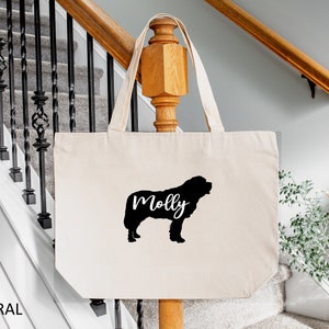 Personalized St Bernard Tote Bag, St Bernard Gift Bag, St Bernard Lovers Gift, St Bernard Handbag, Dog Mom Tote Bag, Canvas Tote Bag