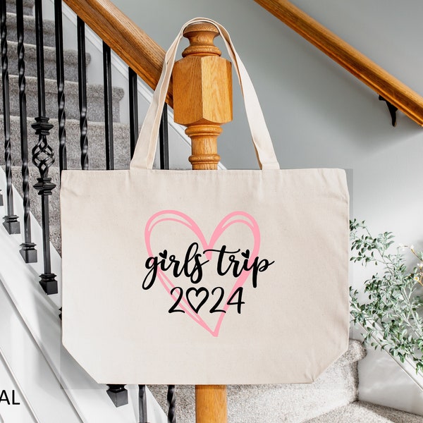 Girls Trip Tote Bag, 25L Large Tote Bag for Girls Trip 2024, Girls Trip Tote Bag with Zipper and No Zipper, Girls Trip Bag , Girls Trip Gift