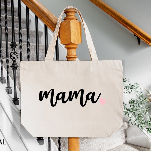 Mama Tote Bag, Mama Gifts For New Mom, Mother's Day Gift, Mom Gift, Mom Tote Bags, Hospital Bag, Mommy Bag, Shopper Bag, Canvas bag for Mom