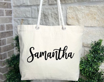 Personalized Bridesmaid Tote Bag: Custom Bridal Party Gift