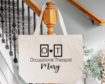 Personalized Occupational Therapist Tote Bag: OT Gift, Canvas Bag