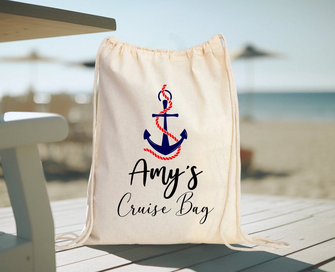 Personalized Cruise Ship Tote Backpack Cruising Tote Bag Etsy