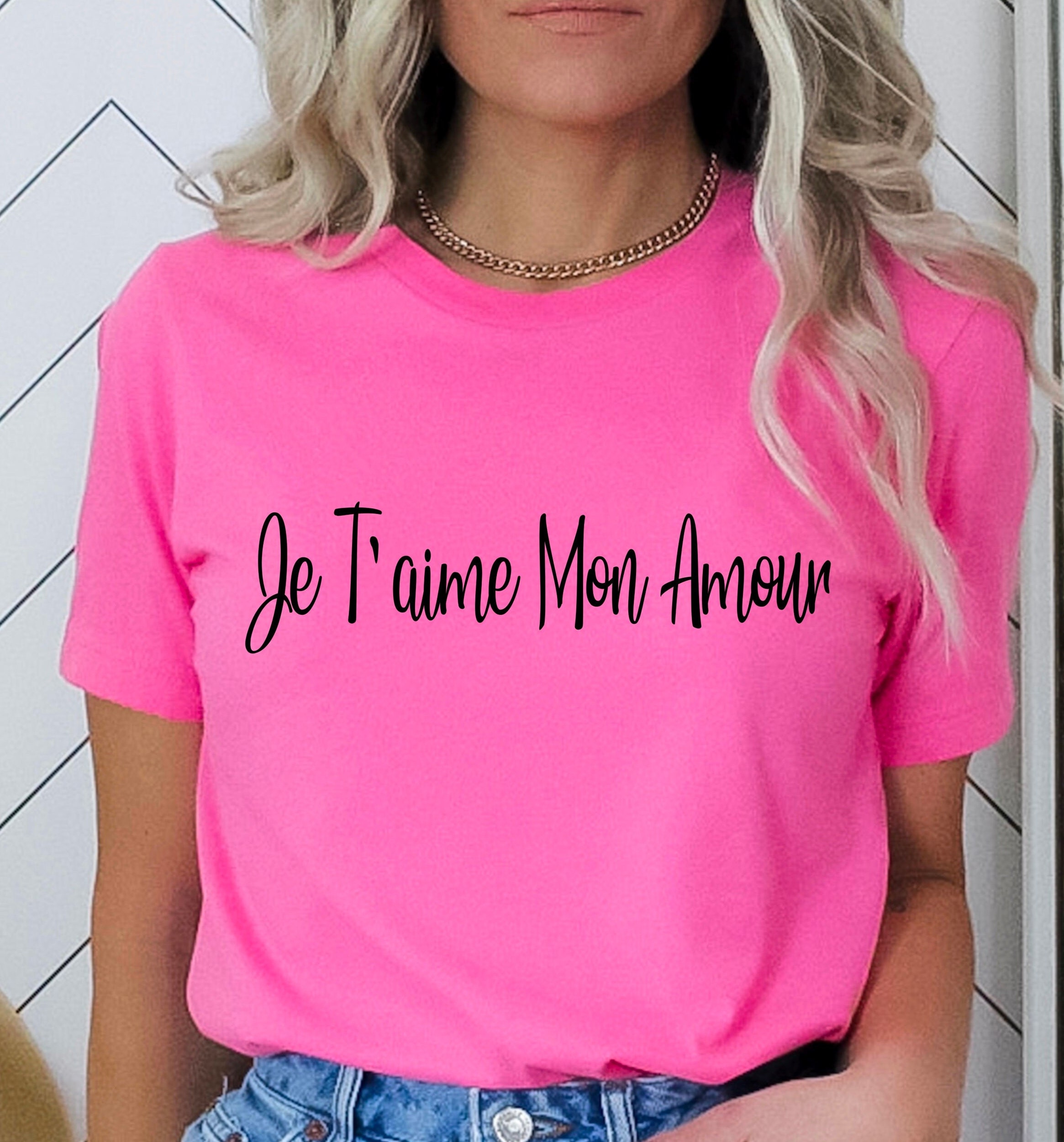Teeshirt Rose Pâle Homme • Tee shirt Coeur • Vague d'Amour