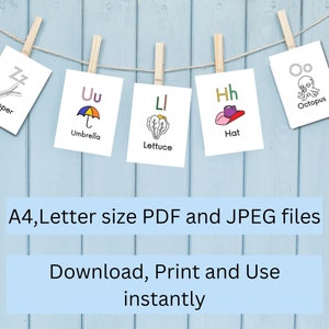 Eenvoudig alfabetten-werkblad, alfabetten-flashcards, alfabetten-kleuroefening-werkbladen, ABC-flashkaarten, educatieve kaarten, a-z-flashkaarten