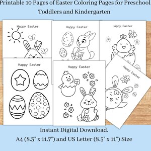 Easter Coloring Pages, Easter Coloring Pages for Kids, Easter Printable, Easter Games, Easter Activities Printable, Easter Bunny PDF DIGITAL