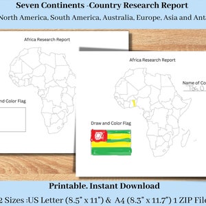 Continenten van de wereld, aardrijkskundeles, 7 continenten kleurplaat, werkblad aardrijkskunde, montessori-continent, aardrijkskunde thuis, pdf