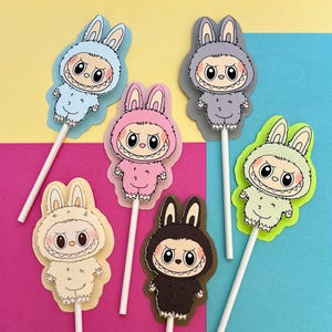 labubu, labubu cake toppers, cupcake, cupcake toppers, cute little monsters, little monsters birthday party, custom toppers