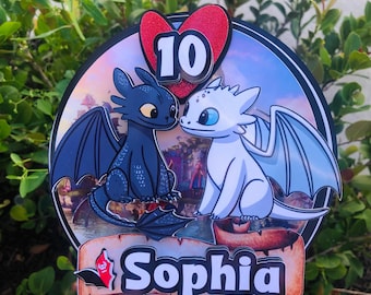 Nightfurry, How to train your dragon, HTTYD, birthday party, party decorations, cake topper, Dreamworks, Toothless