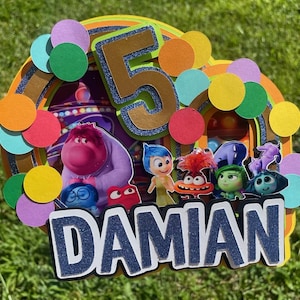 Inside Out 2 Cake Topper, Personalized, Inside Out party decorations, Inside out Birthday cake