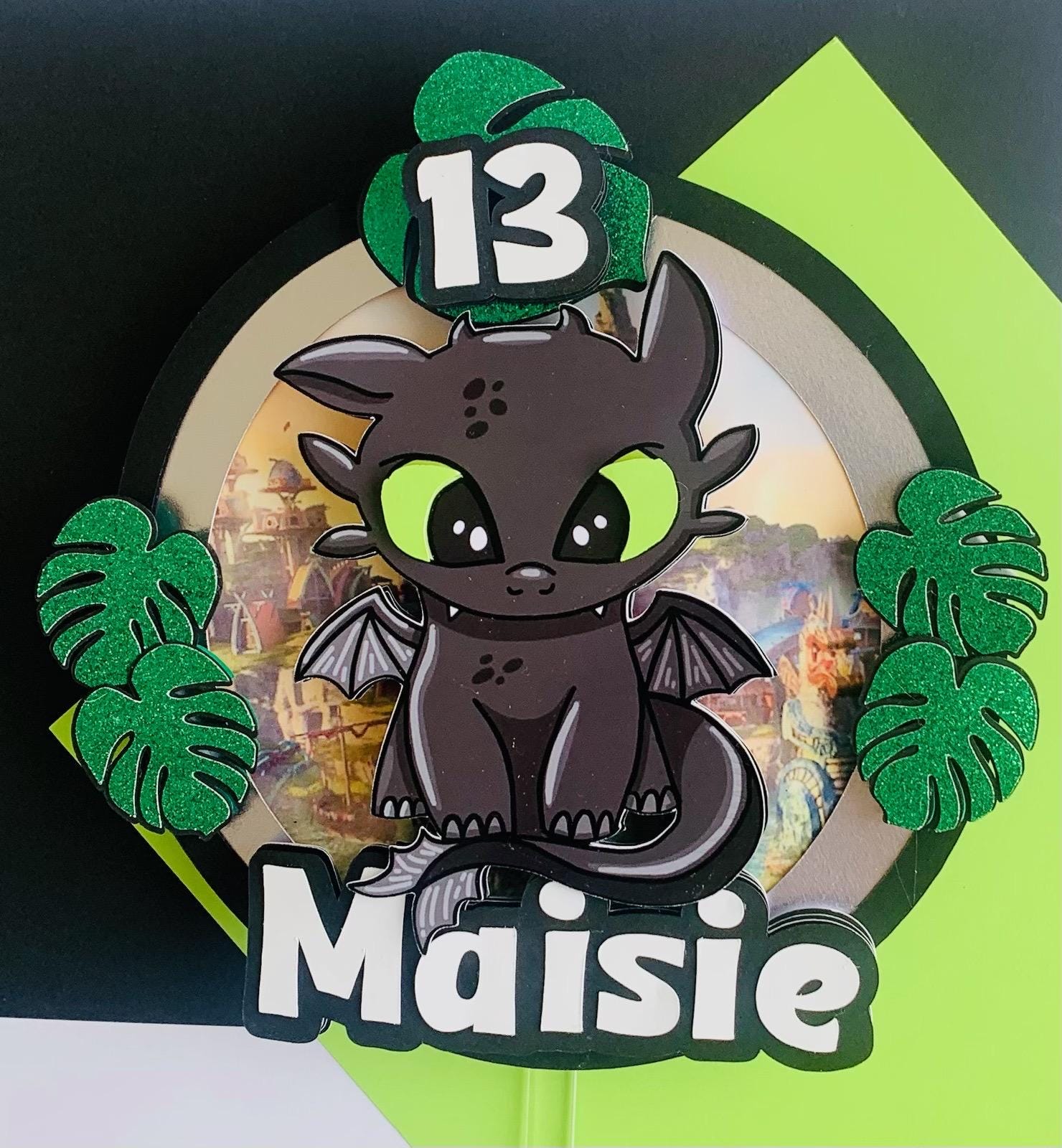Toothless, How to train your dragon, Night Furry, dragon, birthday party, kids birthday, party, cake toppers, birthday decorations