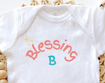 Twin Blessing B Bodysuit, Gift for Siblings and Twins, Sweet Twin Bodysuit, Baby Shower Gift, Baby Boy Clothes, Baby Girl Clothes