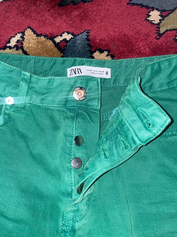 Zara Green Jeans Etsy Canada