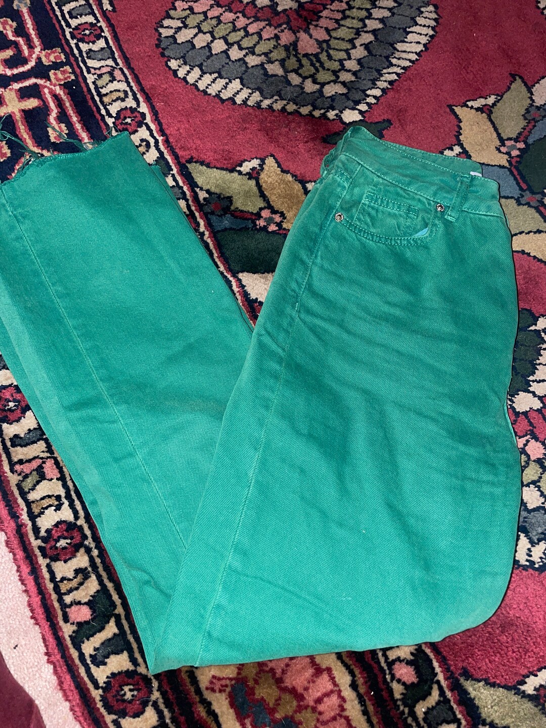 Zara Green Jeans Etsy