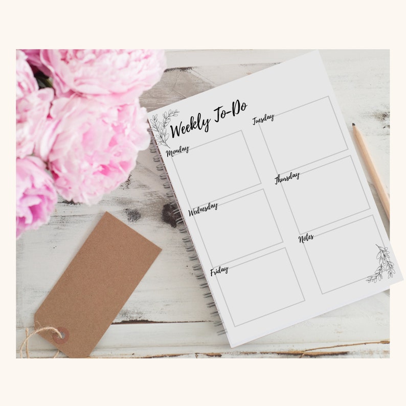 Weekly Planner to Do List Weekly Calendar Daily Planner - Etsy