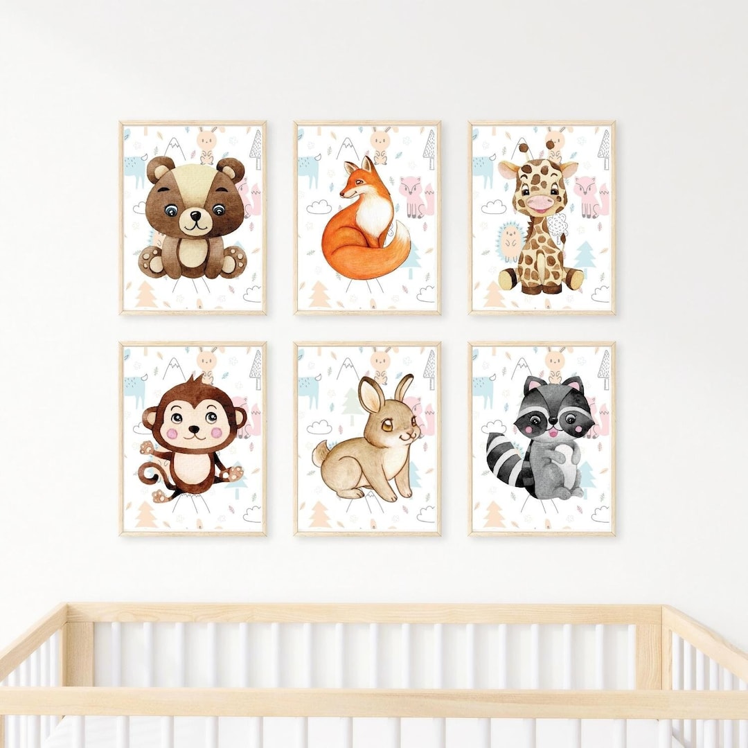 Printable Baby Animal Prints for Nursery Wall Art Decor Safari Nursery ...