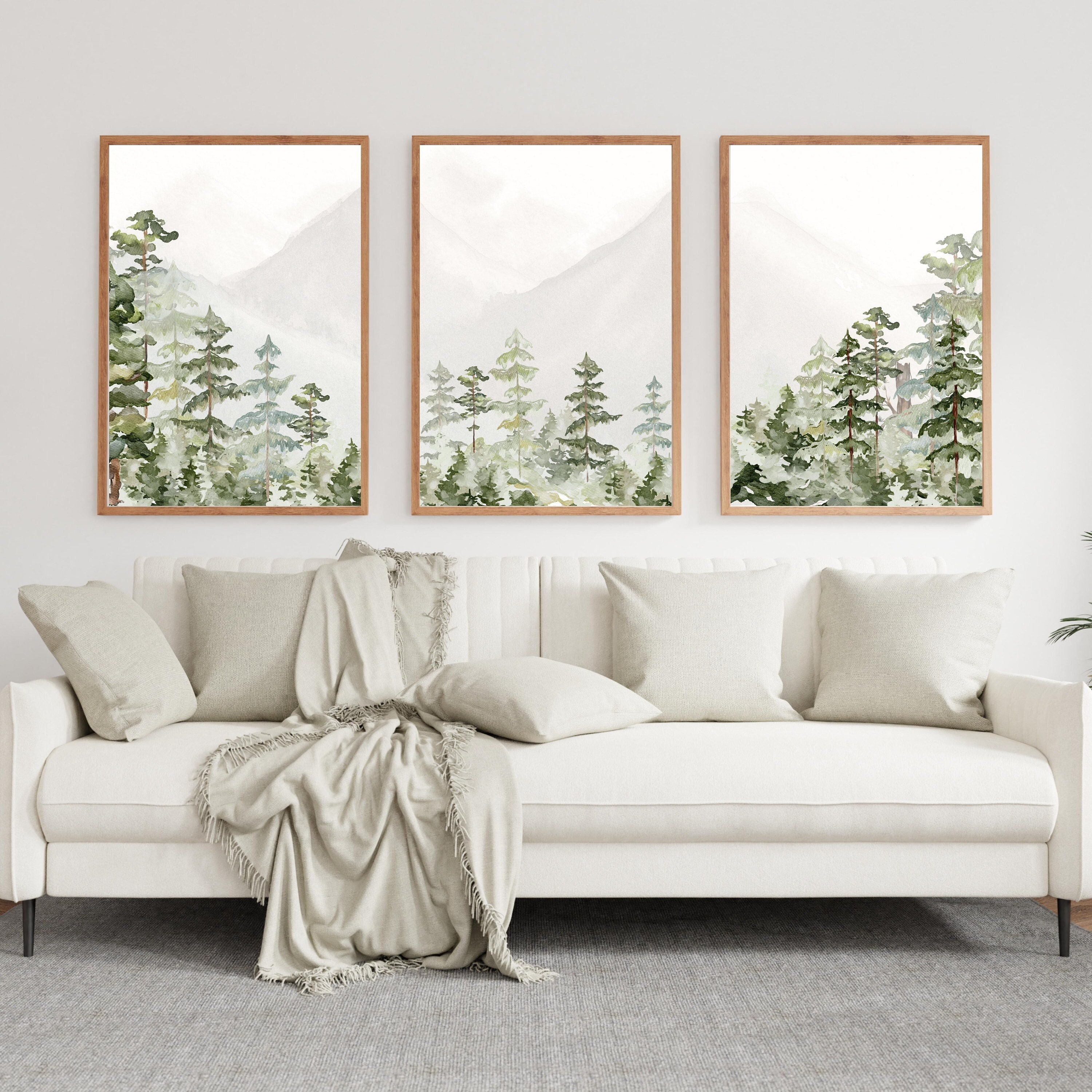 3-piece-forest-wall-art-print-forest-art-set-of-3-boho-etsy