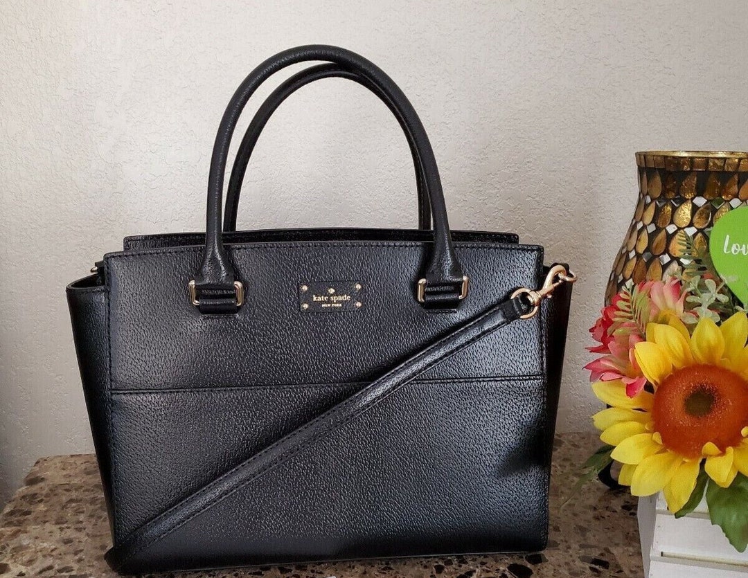 NWT Kate Spade New York Grove Street Lana Leather Bag Black