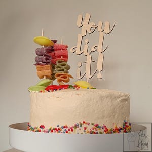 Decorazione per torta | Decorazione per torta | Laurea | Esame superato | Certificato di maturità | Decorazione della torta | Topper | Cerimonia di laurea | Studi terminati