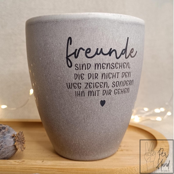 Becher mit Gravur | Eigenes Design, Symbol od. Text | Einzigartiges Geschenk | Weihnachtsgeschenk | Personalisiert | Individuell | Besonders