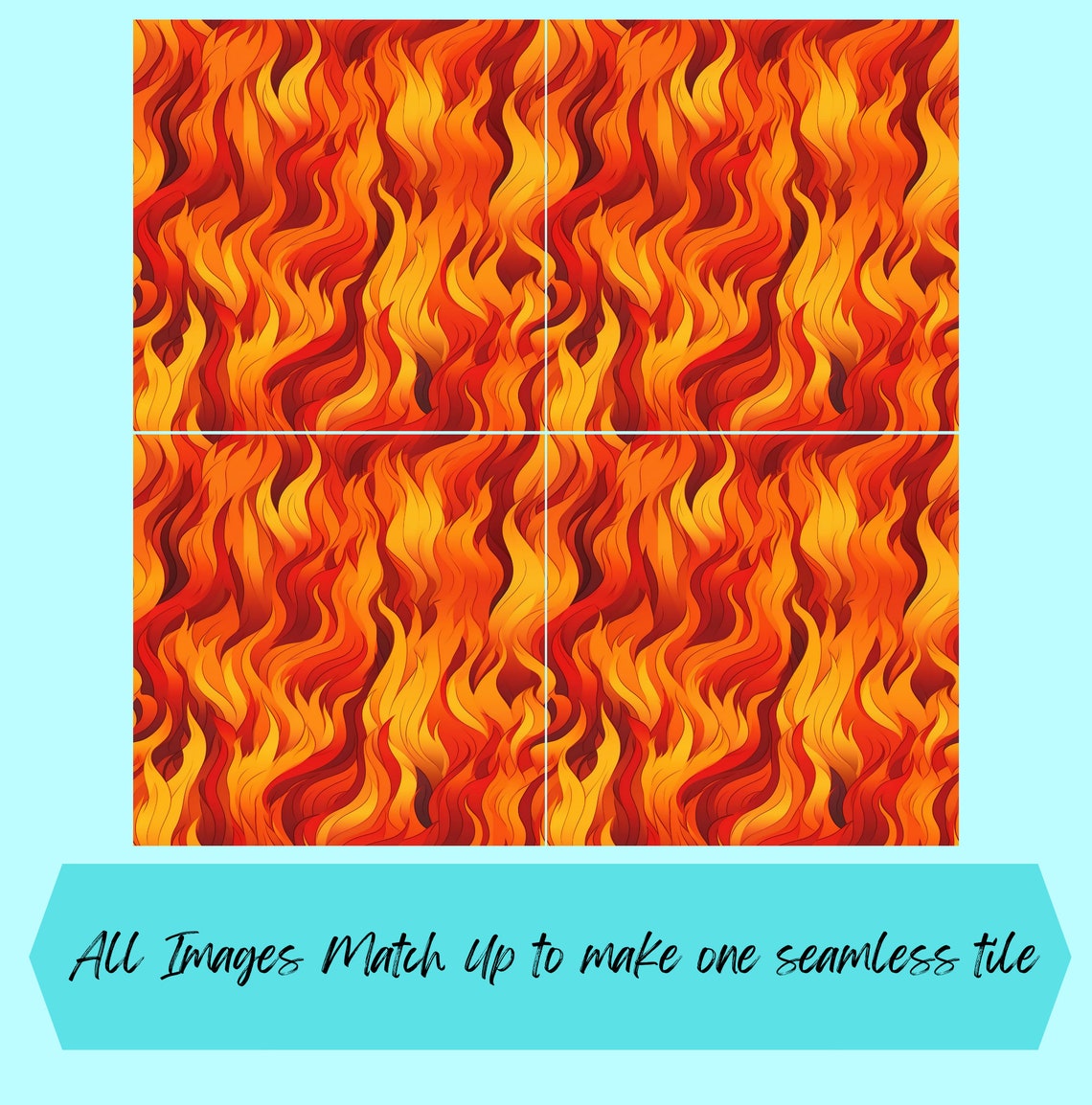 Classic Elements Pattern Digital Paper Seamless Design Fire Water Earth ...