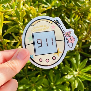 Call Me If You Get Lost Inspired Tamagotchi Sticker
