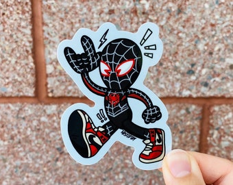 Spiderman Spiderverse Inspired Retro Sticker