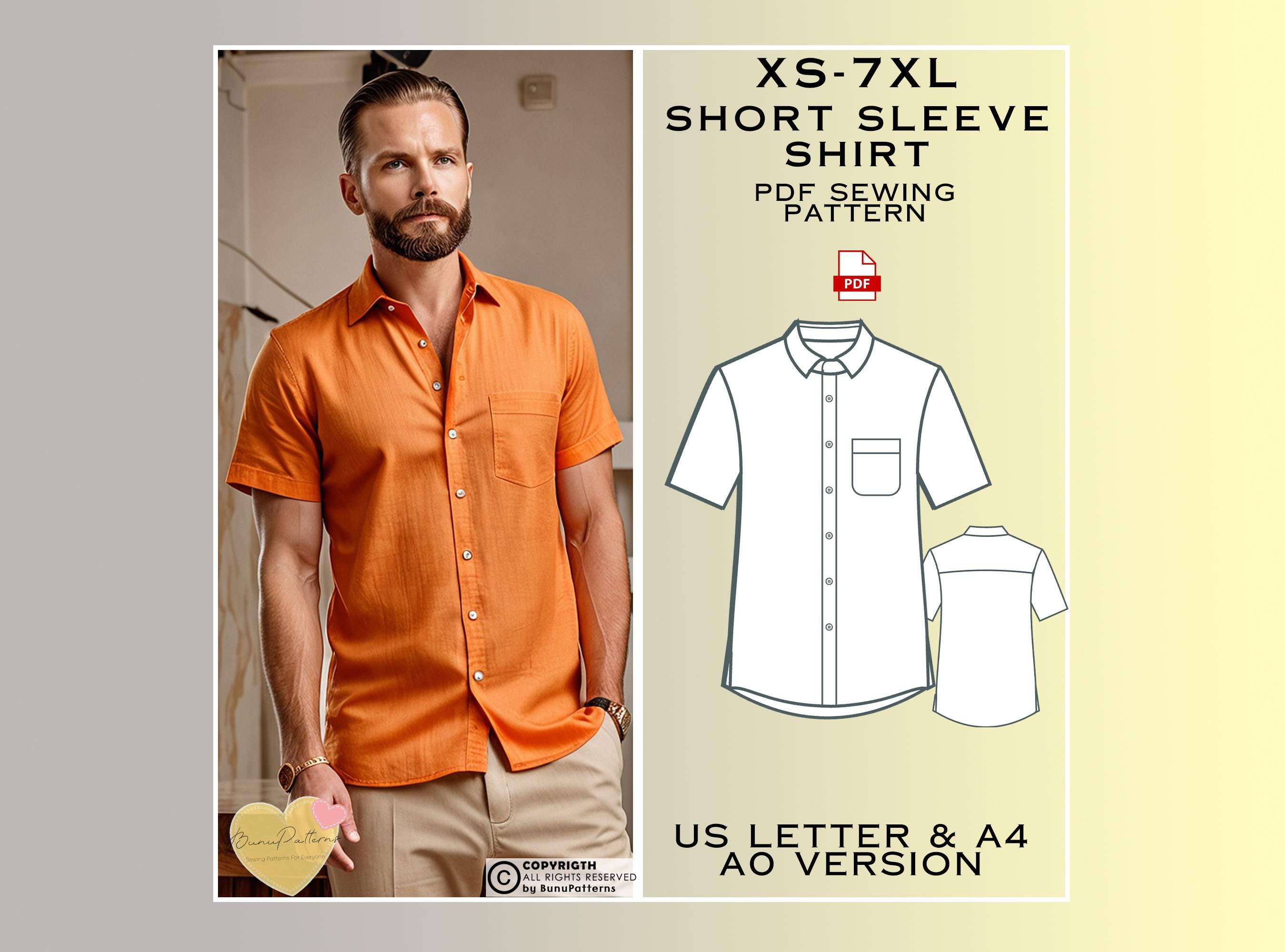 Mens Short Sleeve Shirt Sewing Pattern Men s Short Sleeve Shirt