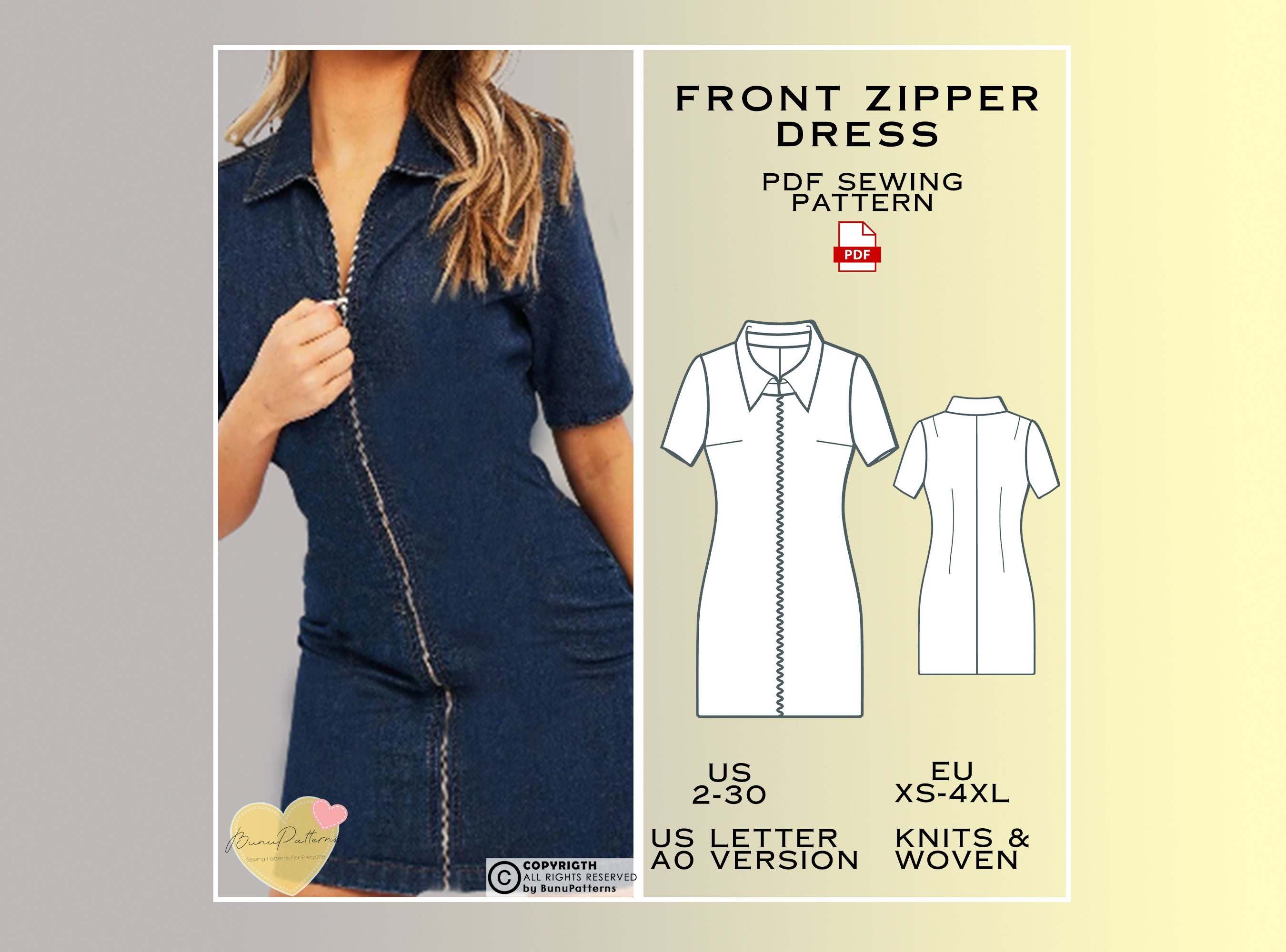 zip front dress