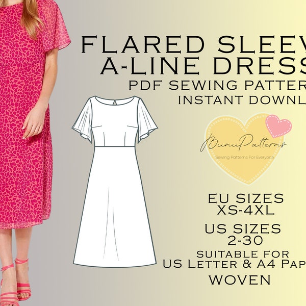 A Line Dress Sewing Pattern - Etsy