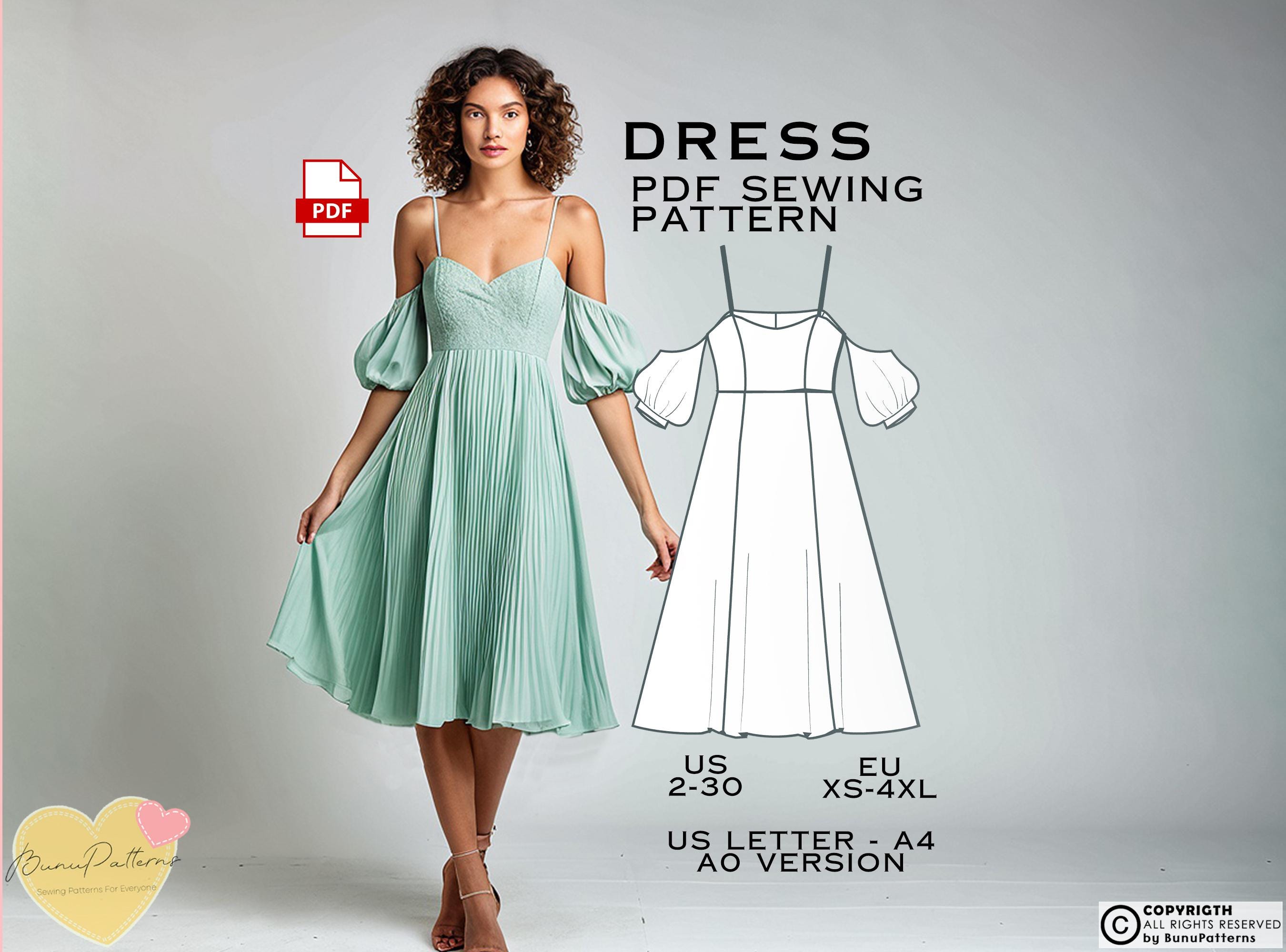 open lace back dress Alana princess seam knit dress with pockets pdf sewing pattern (PDF)   Sinclair Patterns