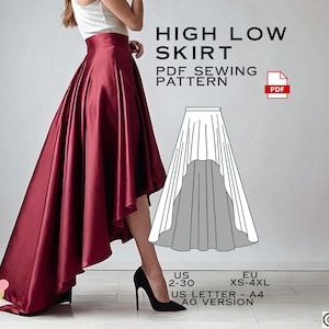High low skirt plus size hot sale