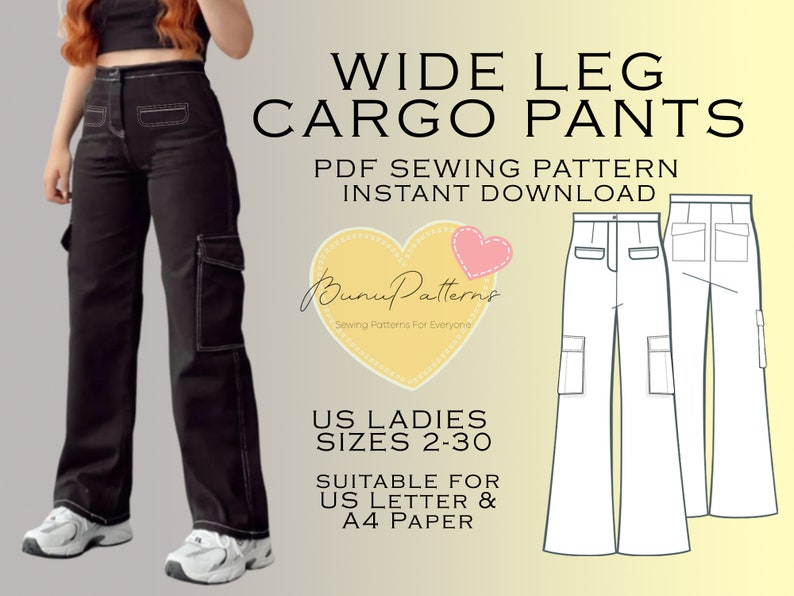 Comfortable Cut Ecru Cargo Pants With Stitching Detail | Gizia
