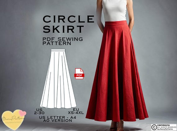 Naaipatroon rok over de volledige lengte bescheiden pdf naaipatroon direct downloaden lange rok eenvoudige digitale pdf damesmaten 00 32 plus size Etsy Nederland