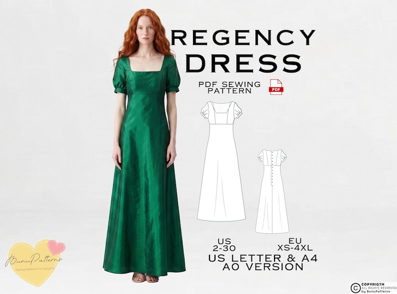 Pdf Regency Crown Pattern Regency Dress Sewing Pattern, Vintage Fantasy Style (PDF Pattern) - Etsy