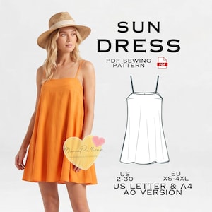 Sundress PDF Sewing Pattern, Digital Sewing Patterms