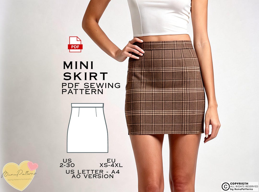 High waisted mini skirt pattern hotsell