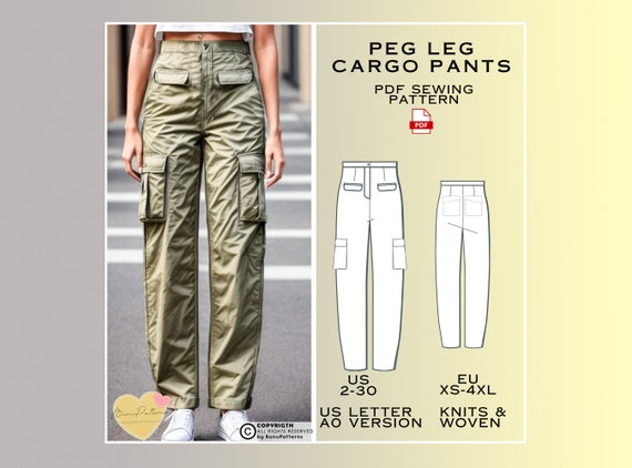 Sewing Pattern for Women's Pants, Wide Leg Pants, Cargo Pants, Carpenter  Pants, Mccalls 8206 11051, Size 6-14 and 16-24, Uncut FF 