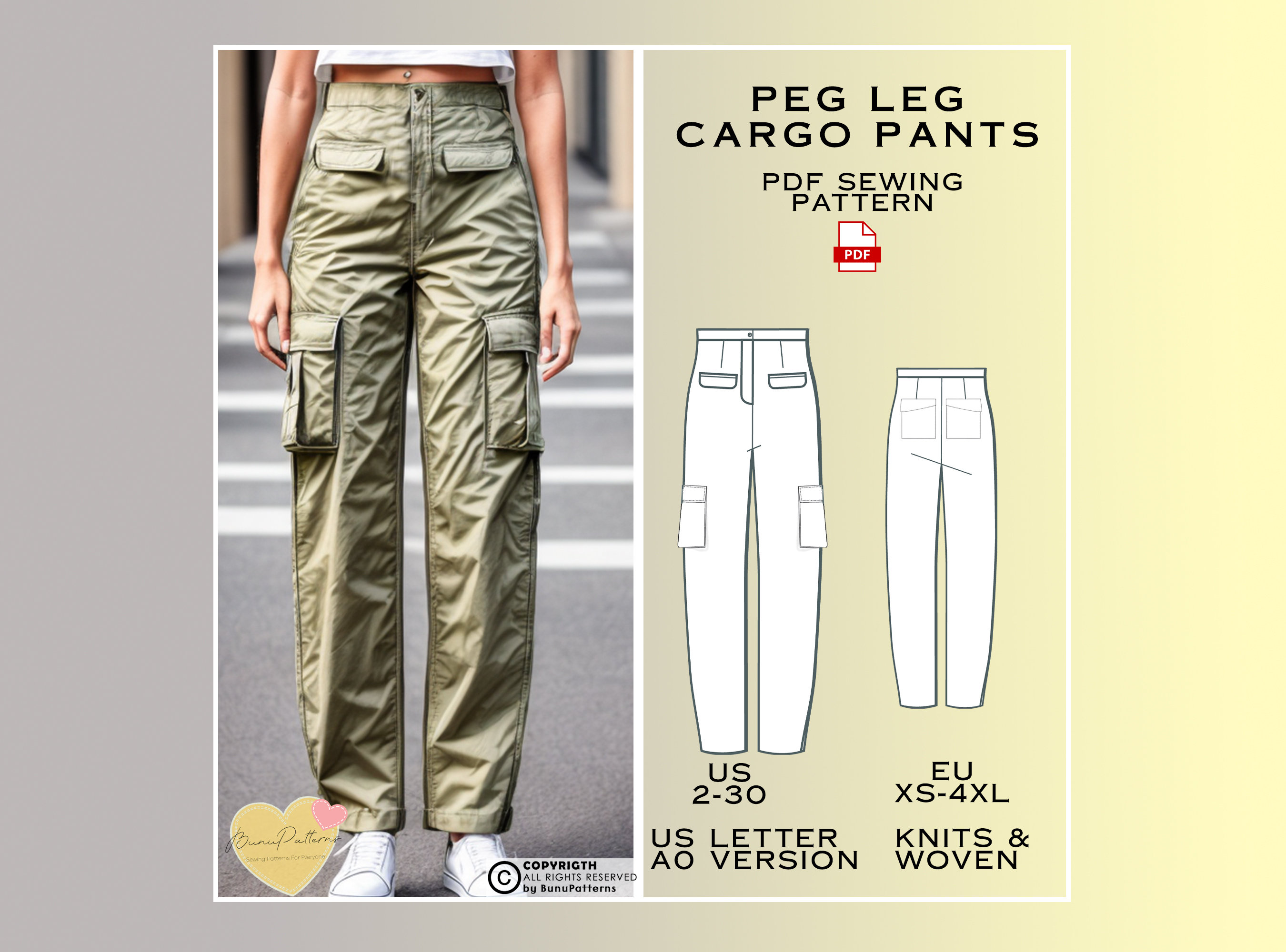 Peg Leg Trousers 