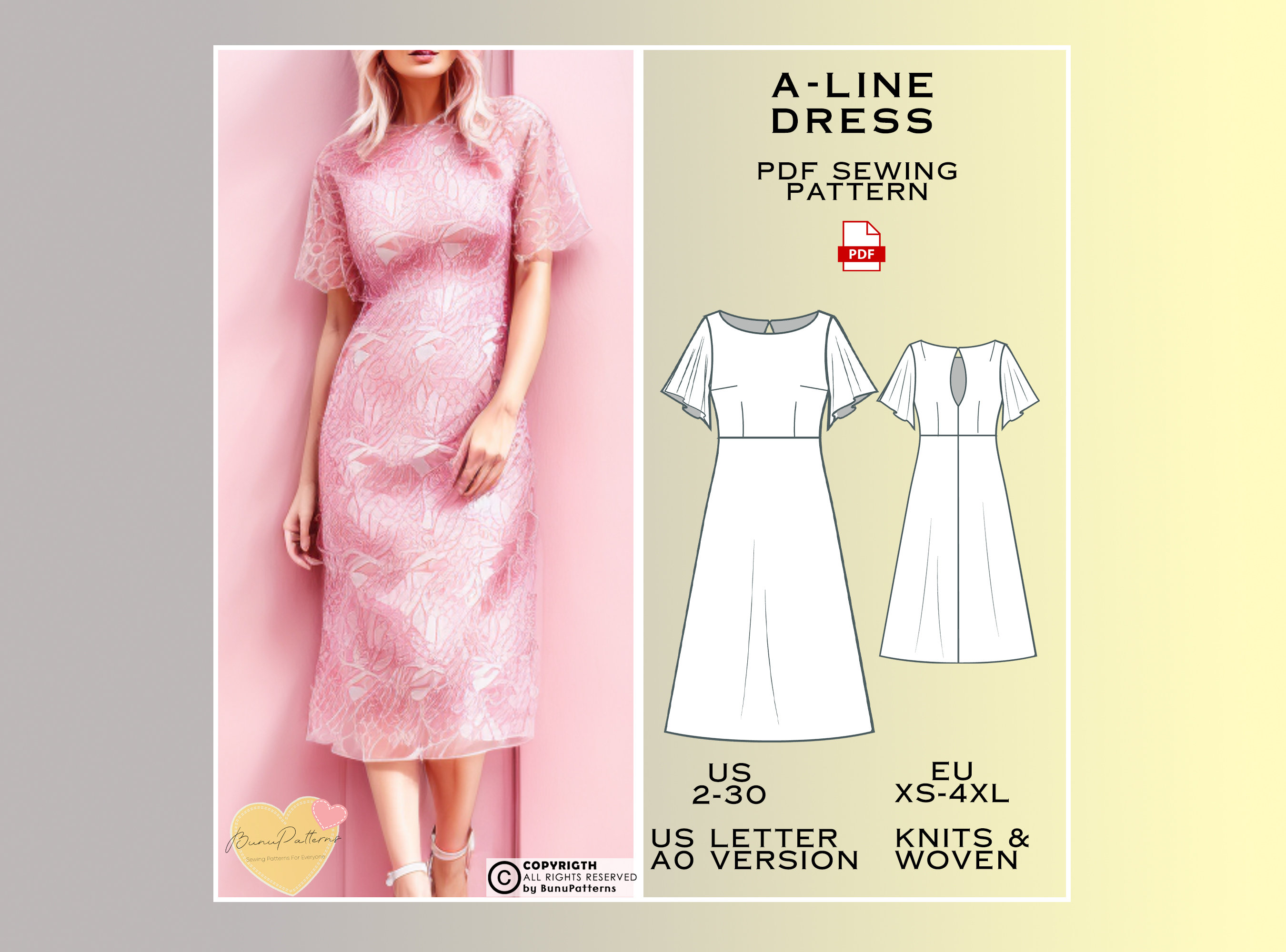 a line dress pattern