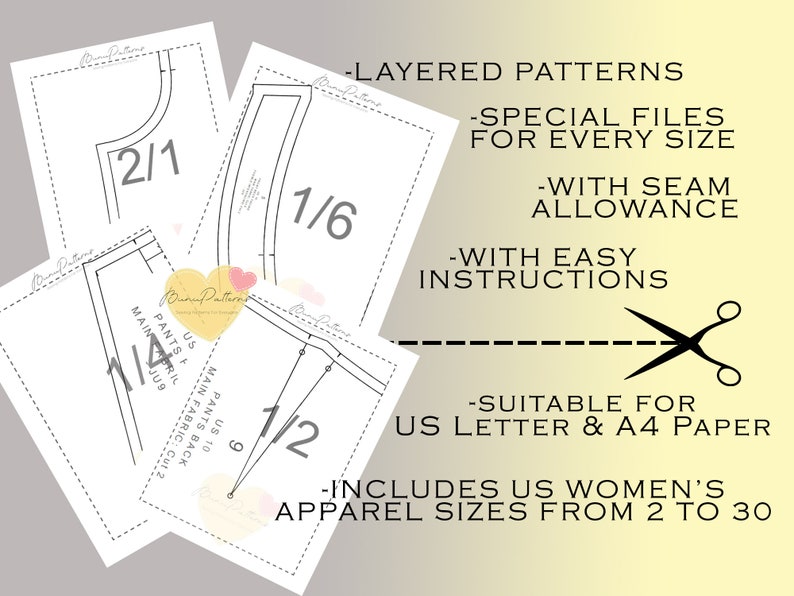 Full Length Trumpet Skirt Sewing Pattern, PDF Sewing Pattern Instant Download, Women Sewing Pattern, Plus Size Pattern, Modest Skirt image 4