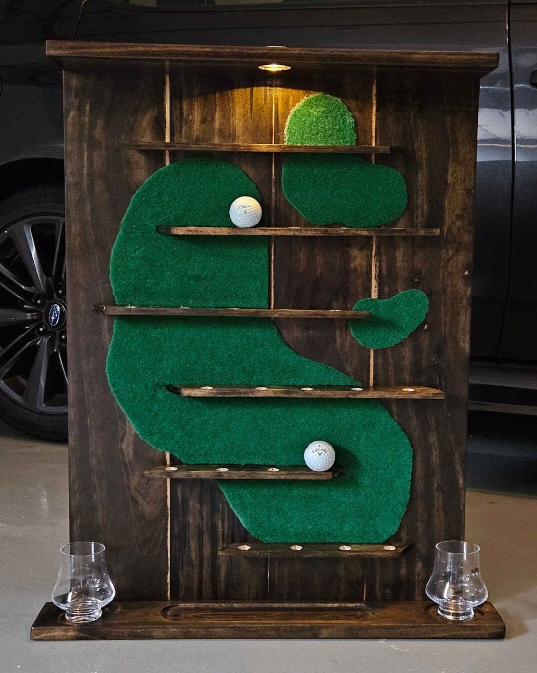 Golf Ball Wall Display Case Collection/memorabilia Golf Shelf Handmade