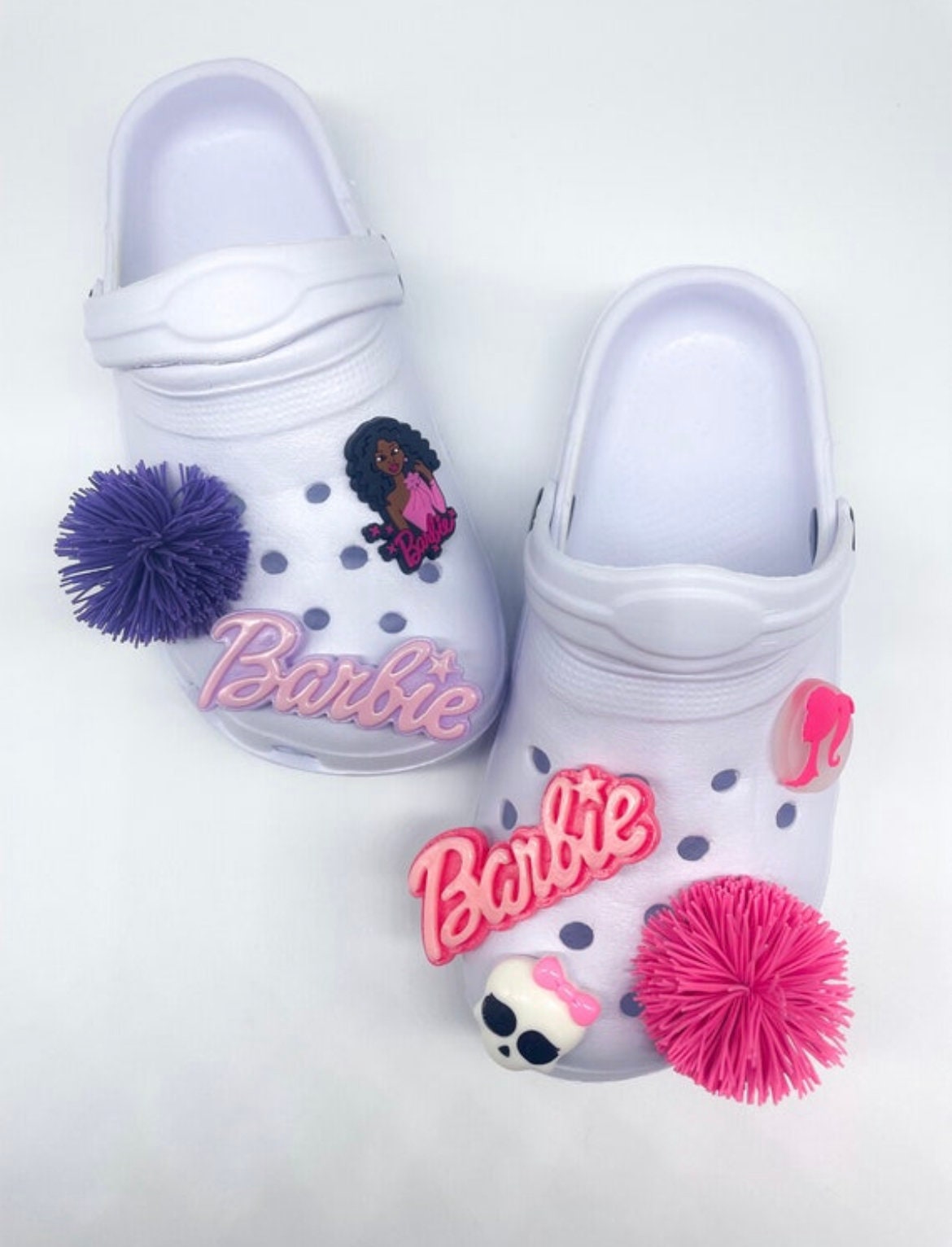 Crocs Other | Barbie Crocs Charms Barbie Jibbitz for Crocs | Color: Pink/Silver | Size: Os | Kristinka529's Closet