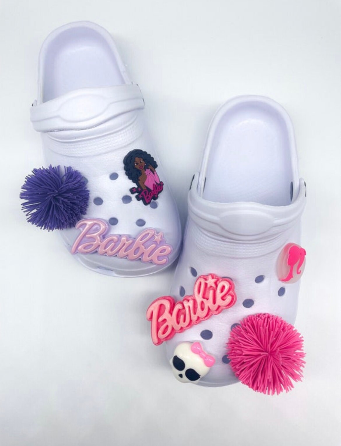 Barbie Kiss, Lips Shoe Crocs Charm Accessories Barbie Croc Charms - Girl Croc Charms - Cute Girly Croc Charms