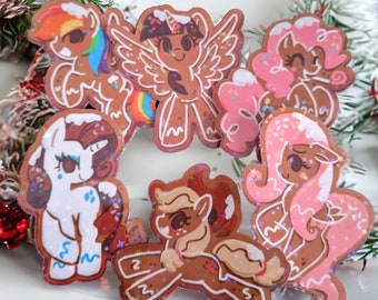 Gingerbread Horses - Vinyl Stickers