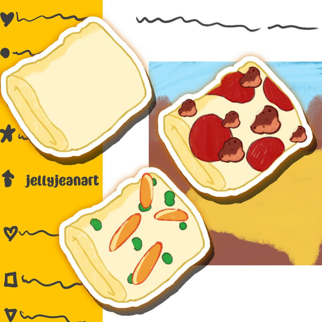 Virtual Pet Omelette Vinyl Stickers - Etsy