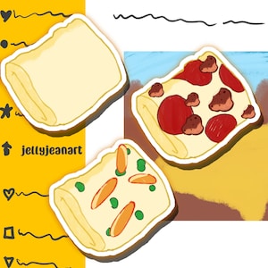 Virtual Pet Omelette Vinyl Stickers