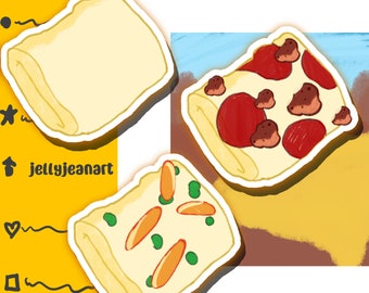 Virtuelles Haustier Omelett Vinyl Aufkleber