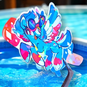 Adesivo in vinile Summer Rocket Pop Pegasus Pony