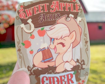 Autocollant vinyle d’étiquette de cidre Sweet Apple Acres