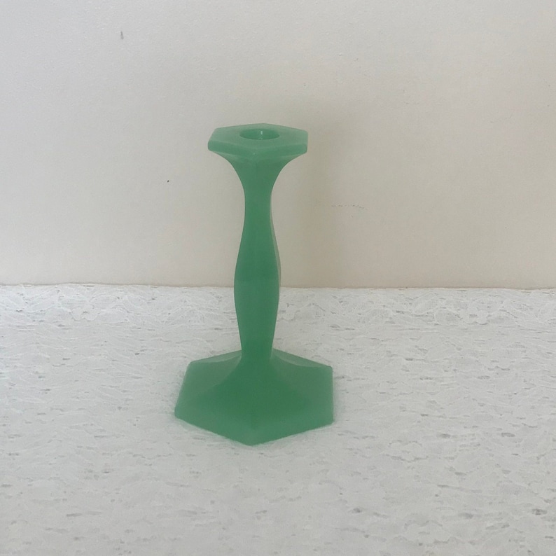 Jadeite Candlestick Holder Etsy